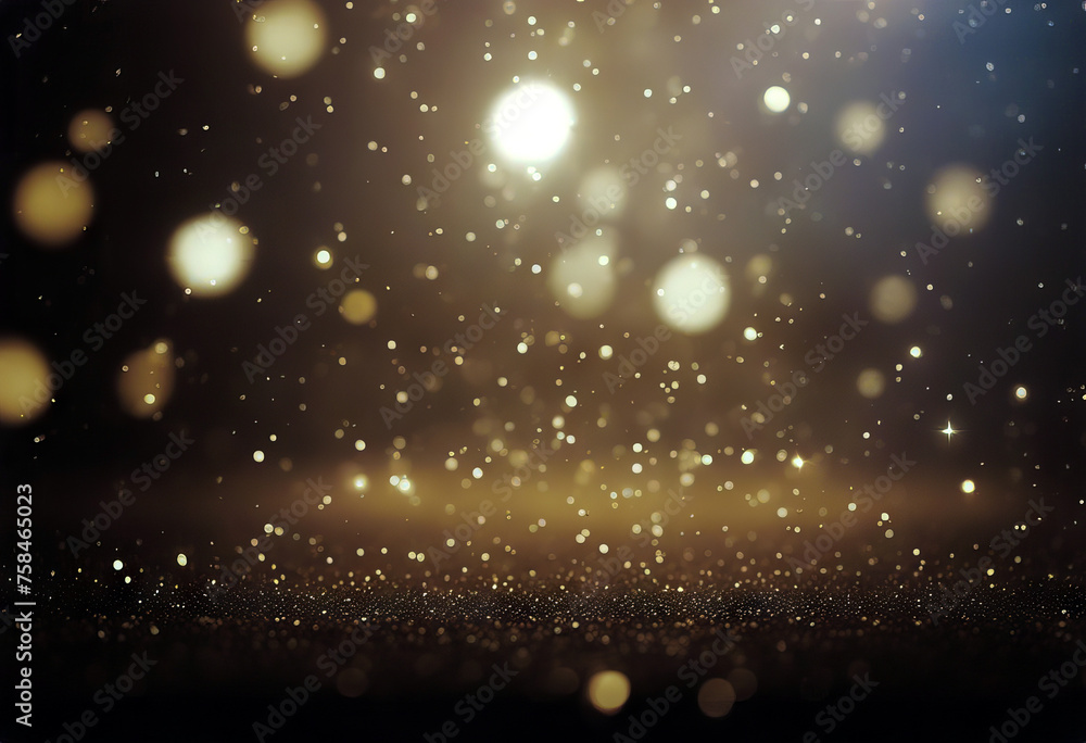 Poster abstract clean blurred soft glitter orange dust tiny moving rising glitter light rays particles soft