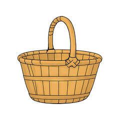 Fototapeta premium Basket Hand Drawn Cartoon Style Illustration