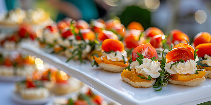 appetizers at an event or an outdoor wedding