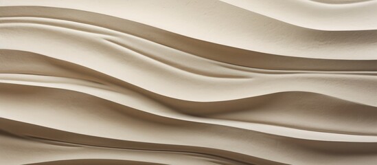 A closeup of a wave pattern on a beige wall, resembling wood grain. The subtle brown tones create a serene landscape in the room