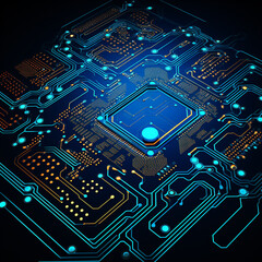 clip art infographic, computer circuits created with Generative Ai