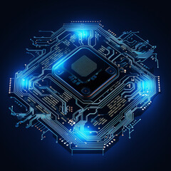 clip art infographic, computer circuits created with Generative Ai