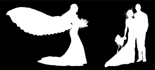 silueta, princesas, xv, boda, vestido de novia, vector, moda, ilustracion, quinceañera, iconos, bride, novia, novios, matrimonio, modelo