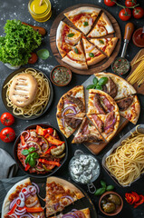 big food poster food pizza freshly baked goods