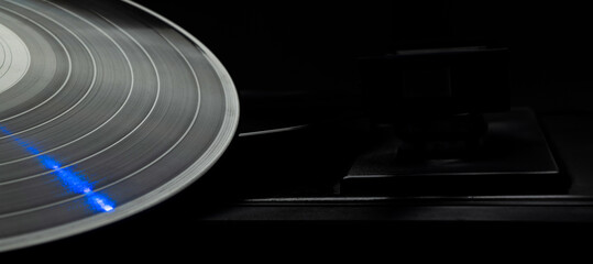 color music background with vinyl records