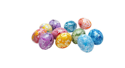 Colorful Easter Eggs isolated on transparent
