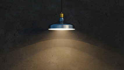 High realism Light bulb on cement background.3D illustration. - 758486609