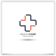 Obraz premium Vector hospital logo health care logo template