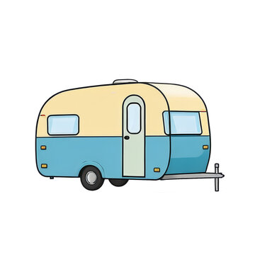 recommend clip art: Caravan Hand Drawn Cartoon Style Illustration