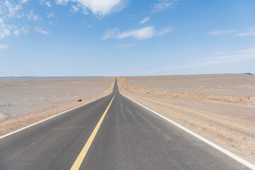 Tourist road in the Devil City in Hami, Xinjiang, China