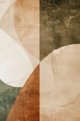 Abstract minimalist background with boho style and muted colors