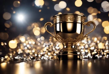 Fotobehang winner cup poduim cup award winner sport achievement presentation trophy trendy pedestal victory championship game metal isolated ceremony new prize success succeed luxury champion goal best object © mohamedwafi
