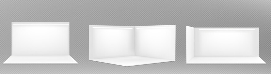 white cube booth mockup collection