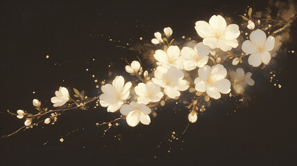 金色の桜の背景