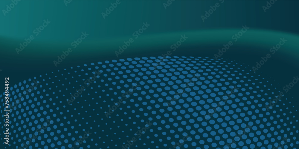 Poster light blue vector illustration which consists of circles. dotted gradient design for your business.v