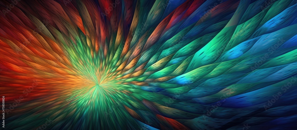 Poster a computer generated image of a colorful swirl . high quality