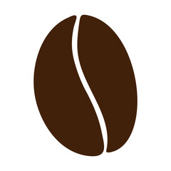 Fototapeta premium Coffee bean logo idea Design concept for icon, sticker, pointer in trendy dark coffee shade Isolate 
