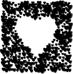 Valentines heart cart Love symbol isolated on white Vector graphic illustration