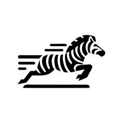 Obraz premium Zebra logo black and white illustration. Zebra logo vector