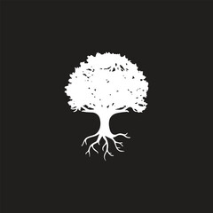  tree silhouettes. Evergreen forest firs and spruces black shapes, wild nature trees templates. Vector illustration woodland trees set on white background