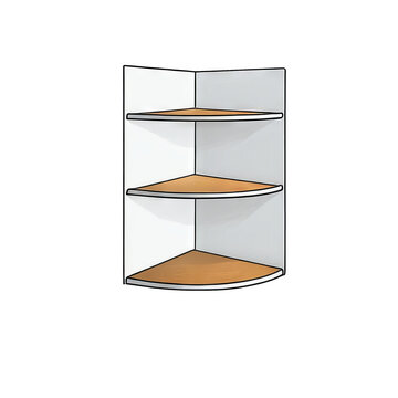 recommend clip art: Corner Bookshelf Hand Drawn Cartoon Style Illustration