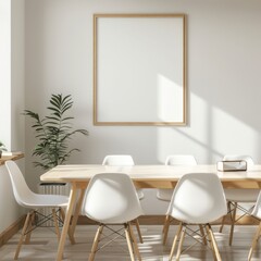 Frame mockup, Inviting Living Room Interior with Modern Furniture, high-resolution (300 DPI)