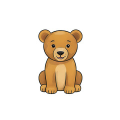 Naklejka premium Cub Hand Drawn Cartoon Style Illustration