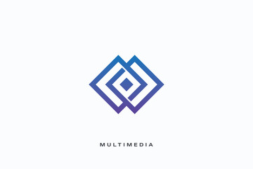 digital multimedia production vector logo