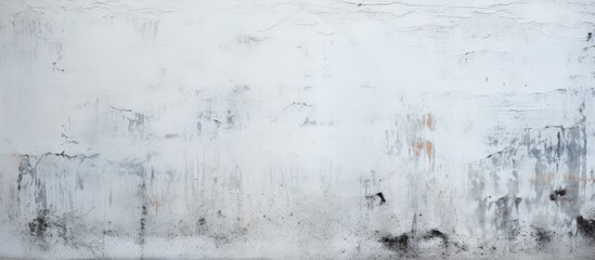 A close up of a white wall covered in stains, resembling a snowy city landscape in winter. The monochrome photography gives it a freezing and transparent material look