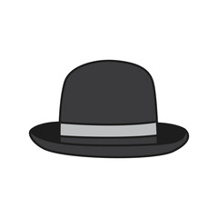 hat accessory icon over white background, flat detail style, vector illustration