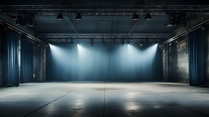 empty stage with a spotlight