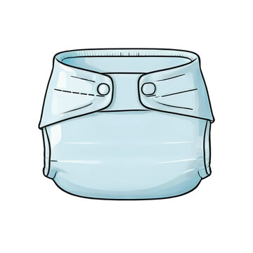 recommend clip art: Diapers Hand Drawn Cartoon Style Illustration