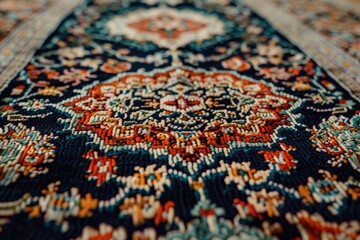 The intricate weave of a Persian rug