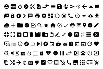 Set of essential icons
