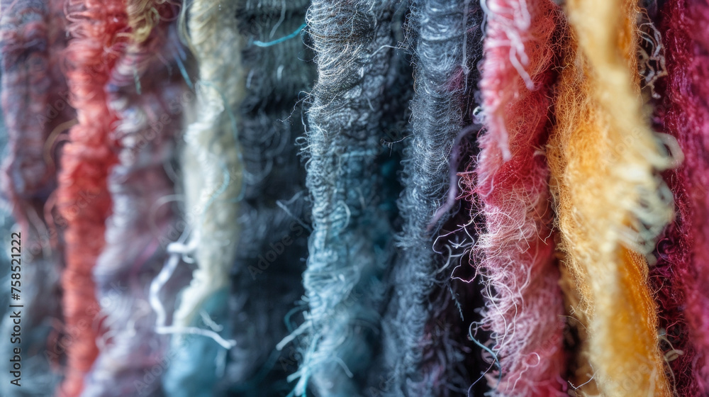 Poster a detailed shot of a textile swatch made from algaederived fibers revealing the natural imperfection