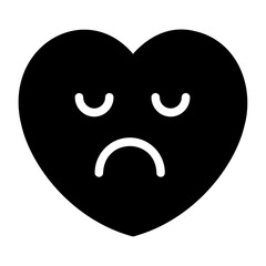 sad glyph icon