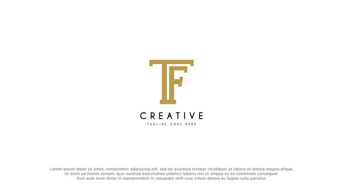 Initial Letter TF logo design vector inspiration.