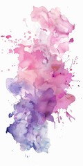 Delicate shades of pink and purple merge in a dreamy watercolor cloud, perfect for evoking softness and tranquility.