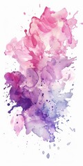 Delicate shades of pink and purple merge in a dreamy watercolor cloud, perfect for evoking softness and tranquility.