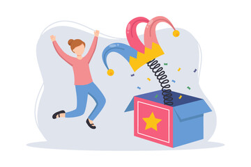 April Fools Flat Illustration Design