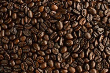 Fototapeta premium コーヒー豆の背景素材