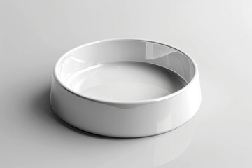 white ceramic bowl pet food for mockup . AI generative