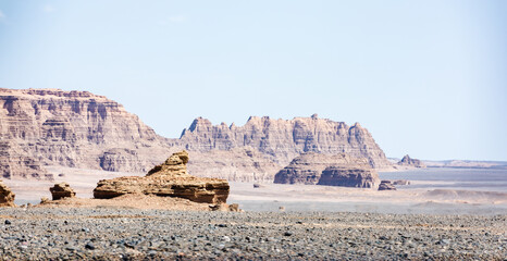 Landscape of Yadan, the Five Fort Devil City in Hami, Xinjiang, China