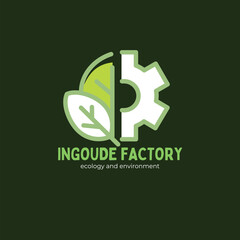 Ingoude factory eco friendly logo design
