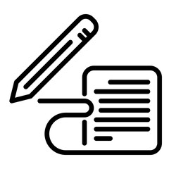 Fototapeta premium Pencil icon, line icon style