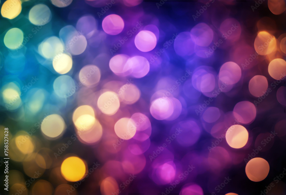 Poster blurred background light bright defocused texture points circular bokeh colorful abstract
