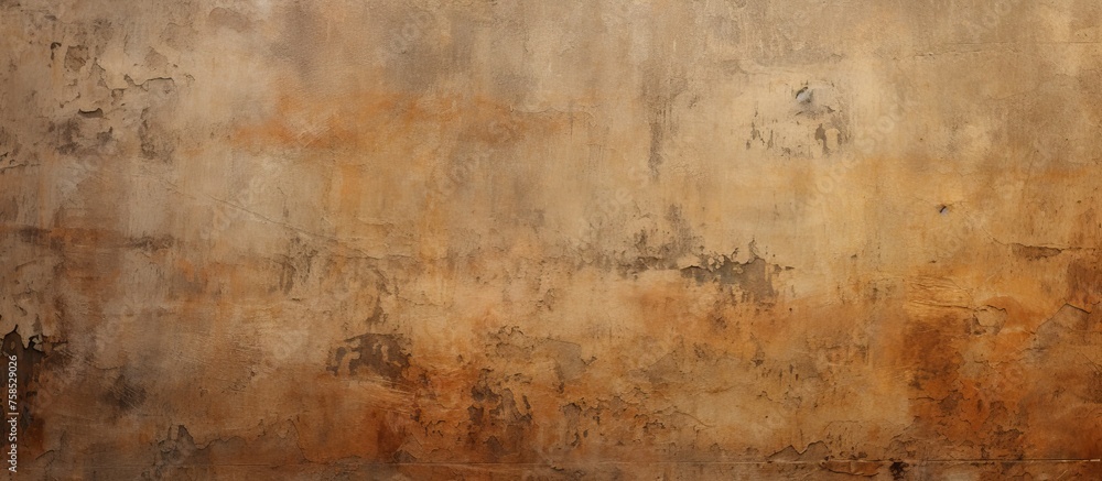 Poster an upclose view of a brown hardwood wall with various stains, creating a unique pattern of tints and