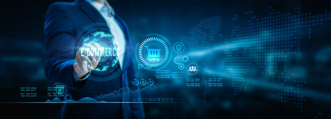 E-commerce add to cart online shopping business technology internet concept Digital Marketing Online