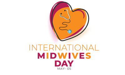International Midwives day. background, banner, card, poster, template. Vector illustration.