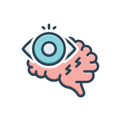 Obraz premium Color illustration icon for schizophrenia